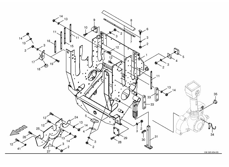 Feeder Housing with support foot