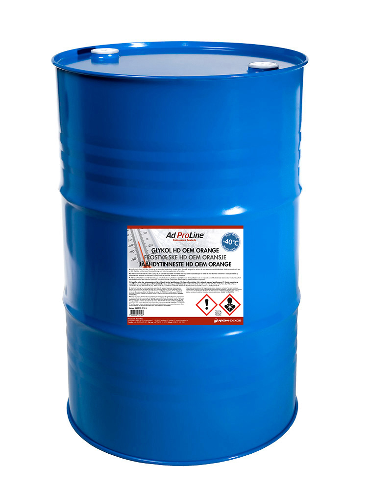 AdProLine® Glykol HD OEM Orange -40°C (färdigblandad), 210 liter fat