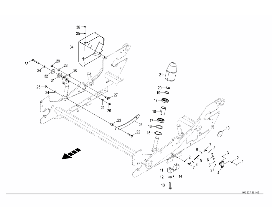 Mounting parts - table of net wrapping unit