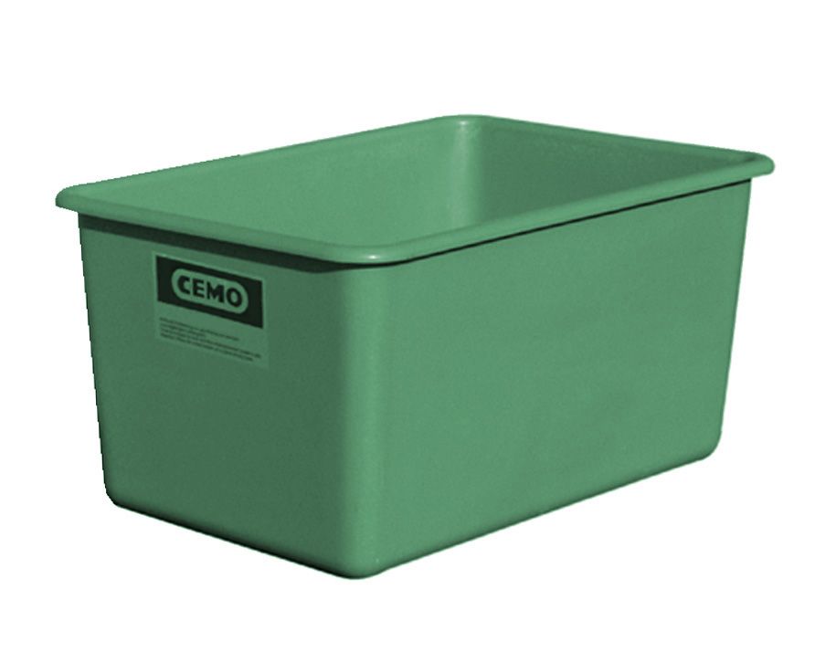 Rektangulär behållare av GRP, platt standard, grön, 500 liter-image