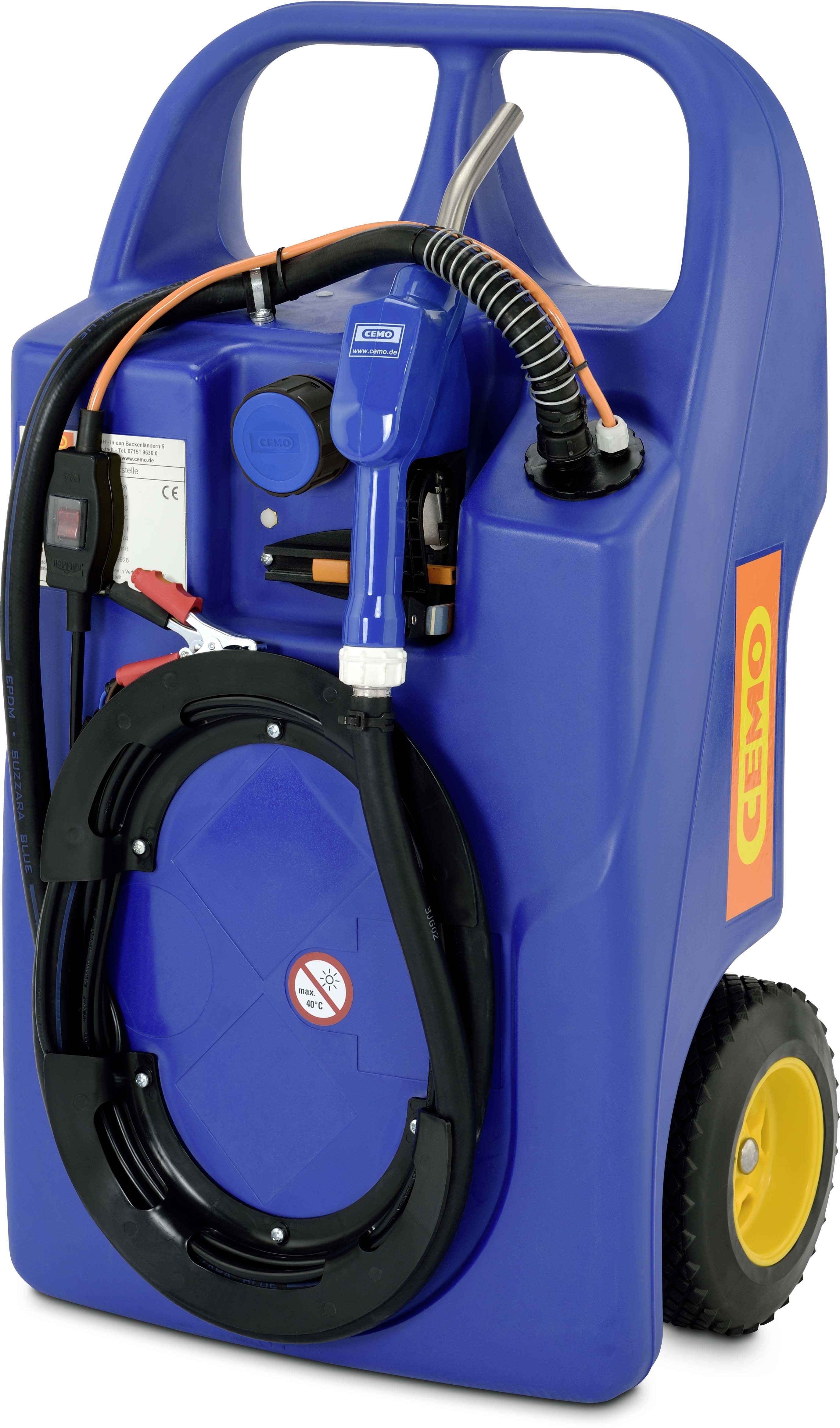 AdBlue-vagn, 60 liter, elpump Centri SP 30 12V, automunstycke