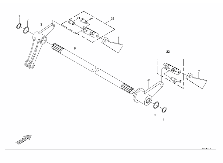 Adjustment mandril -not spring-mounted