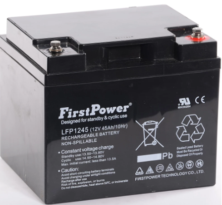 First Power VRLA, AGM, 12V 45Ah, LFP1245