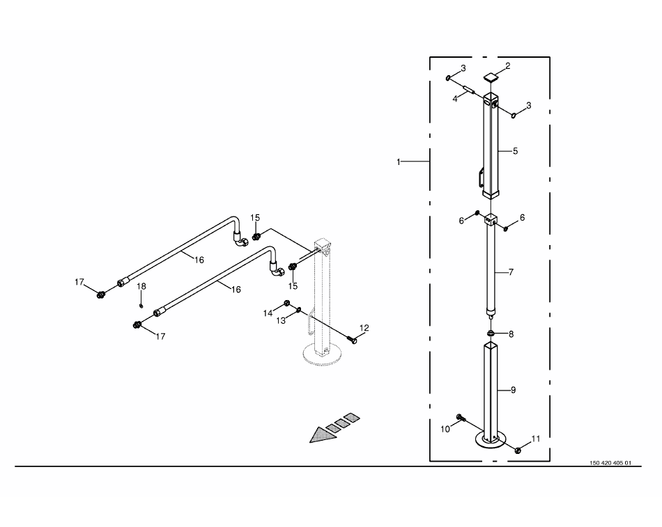 Hydraulisk stödfot