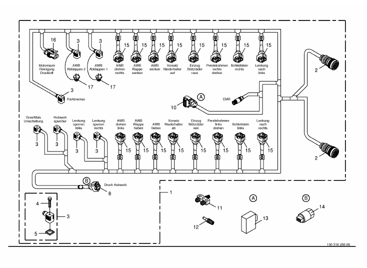 Cable harness - valve block