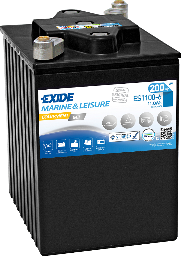 Exide Equipment Marine & Leisure GEL, 6V 200Ah, ES1100-6-image