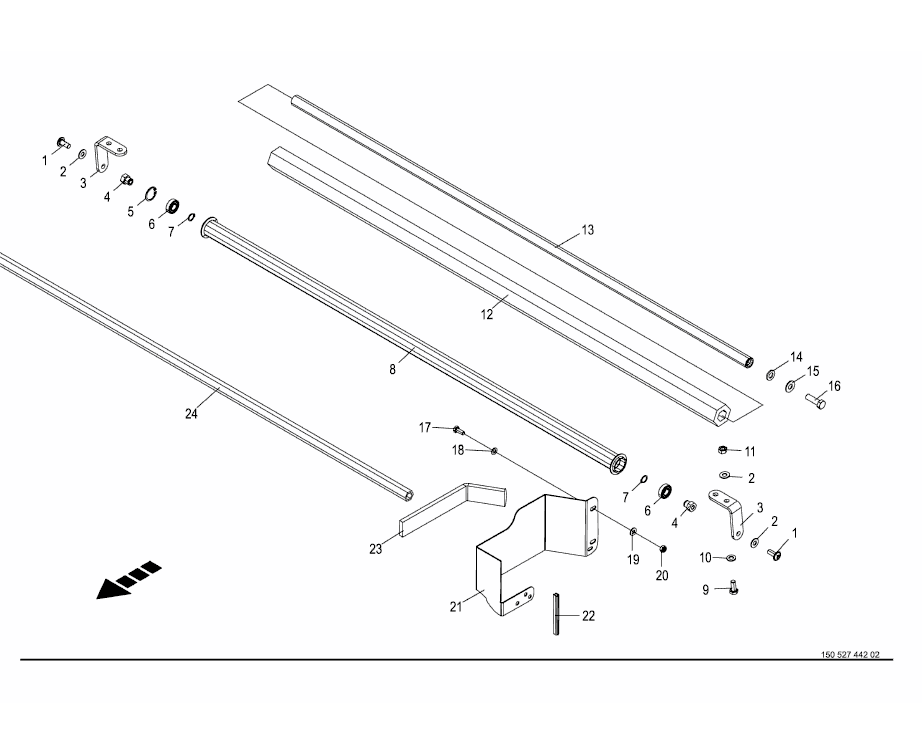 Deflection axles - chamber film wrapping