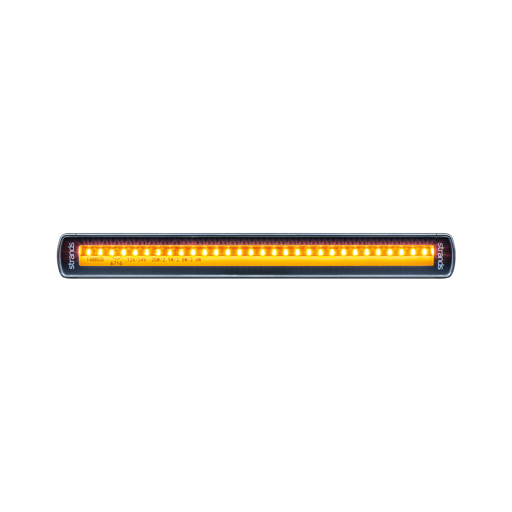 Strands blixtljusramp Siberia Low Rider 10", 4 funktioner, vit/röd/orange LED, 10-32V DC