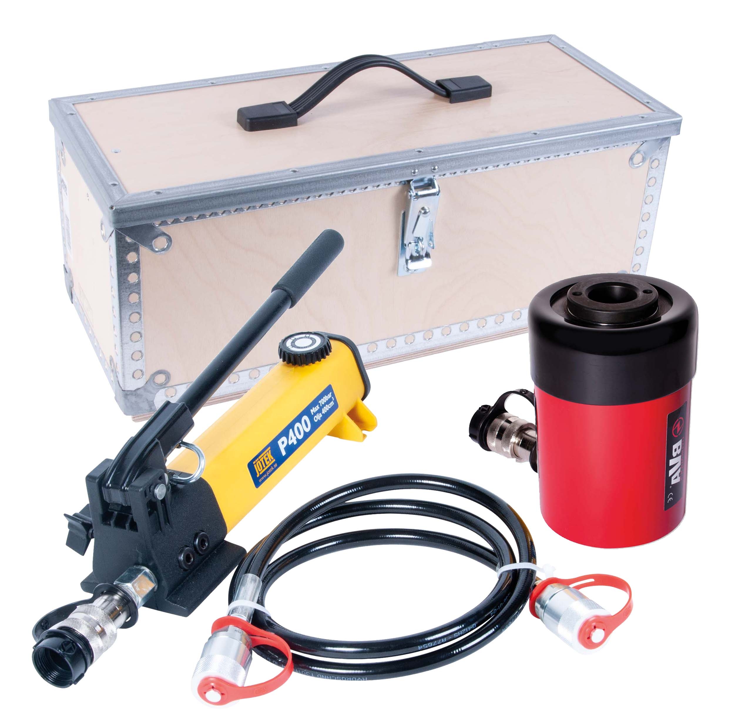 Hålcylinderkit, 20 ton, slaglängd 64 mm, handpump-image