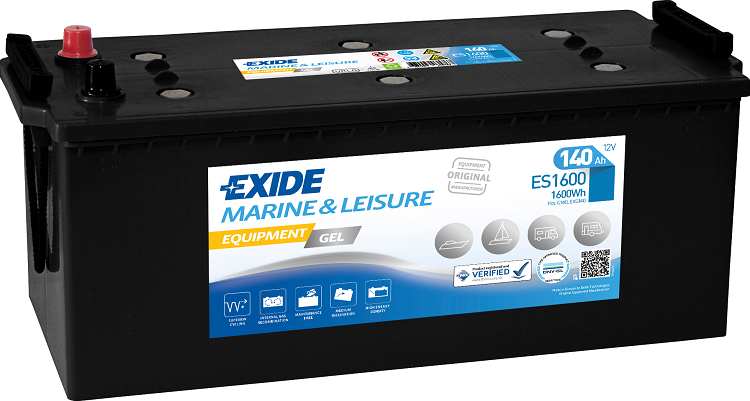 Exide Equipment Marine & Leisure GEL, 12V 140Ah, ES1600-image