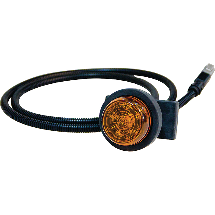 Strands sidomarkeringsljus Viking med gummiarm Kona, orange LED, 12-24V DC-image