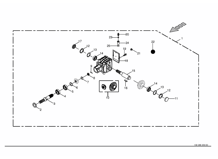 Angular gearbox