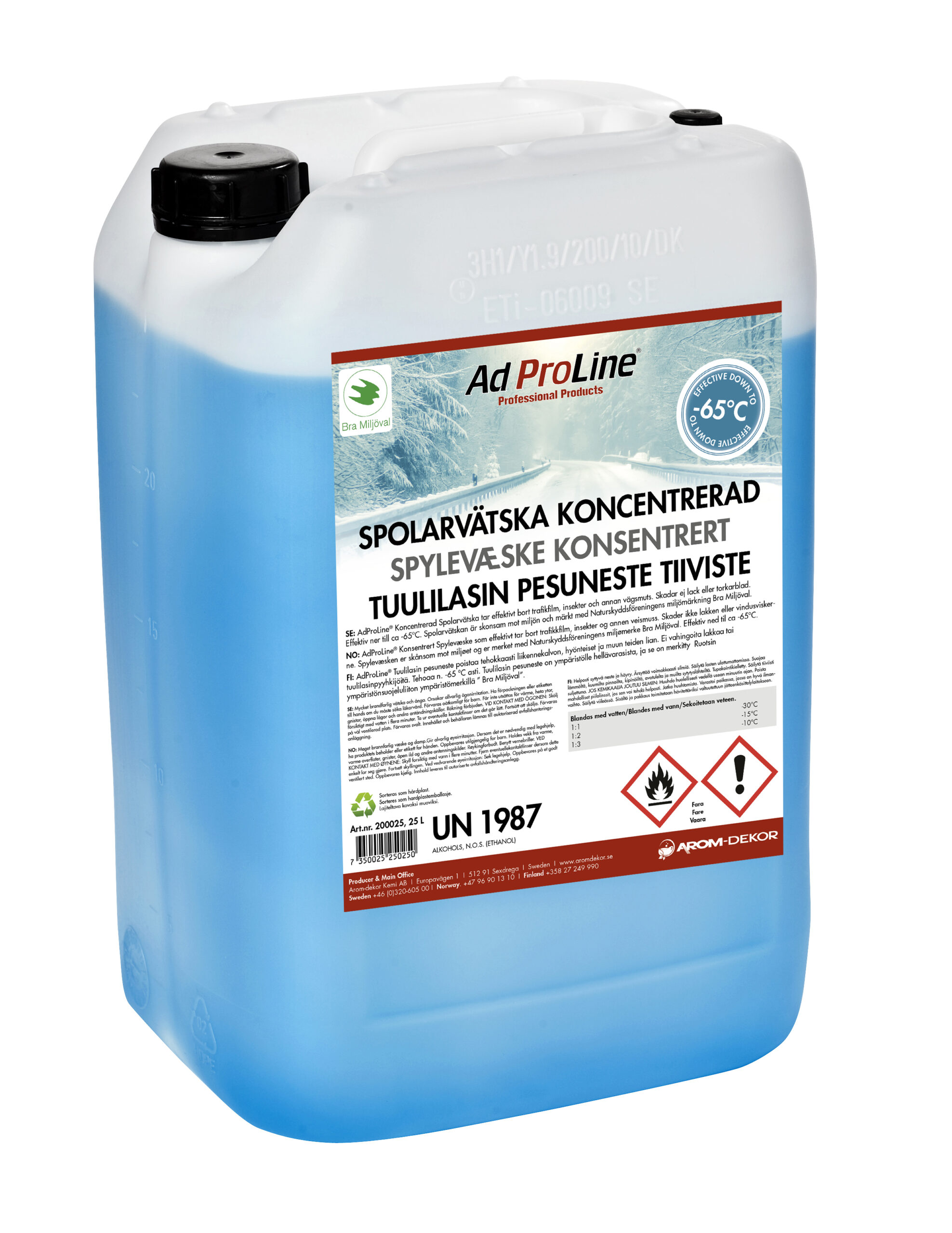 AdProLine® Spolarvätska Koncentrerad, 25 liter dunk