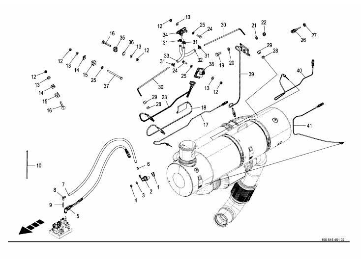 Mounting parts - SCR tank