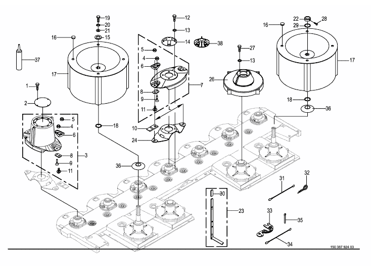 Quick coupler / Swath drum