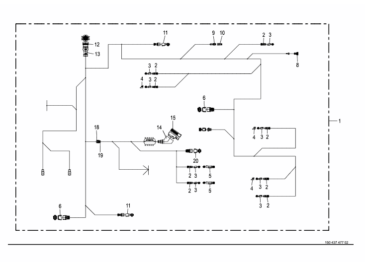 Cable harness - rear