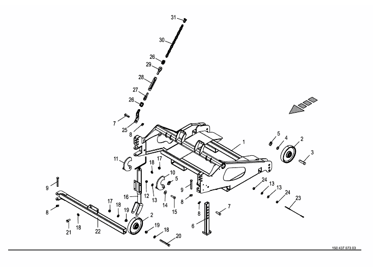 Mounting cart - chopping drum -optional