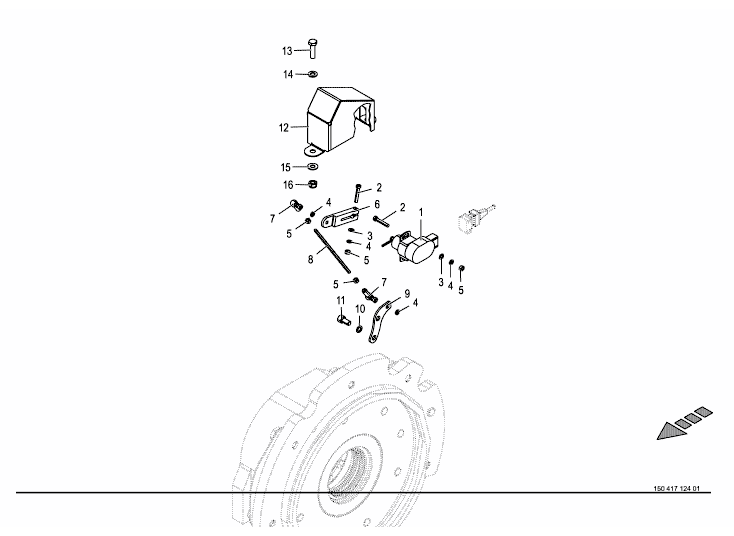 Angle sensor - chopping drum