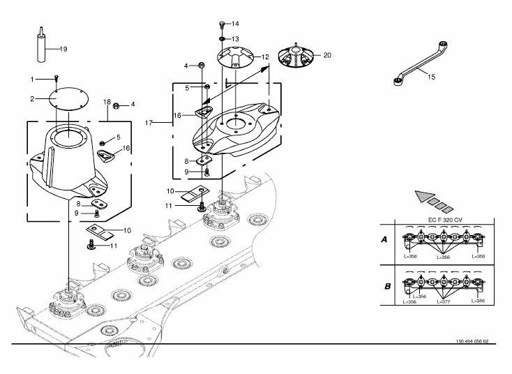 Blade fastening