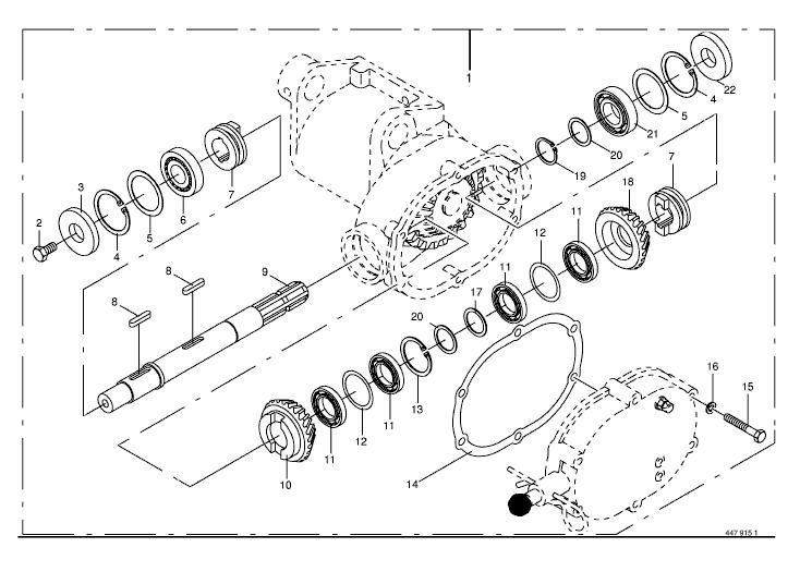 Gearbox and driven shaft