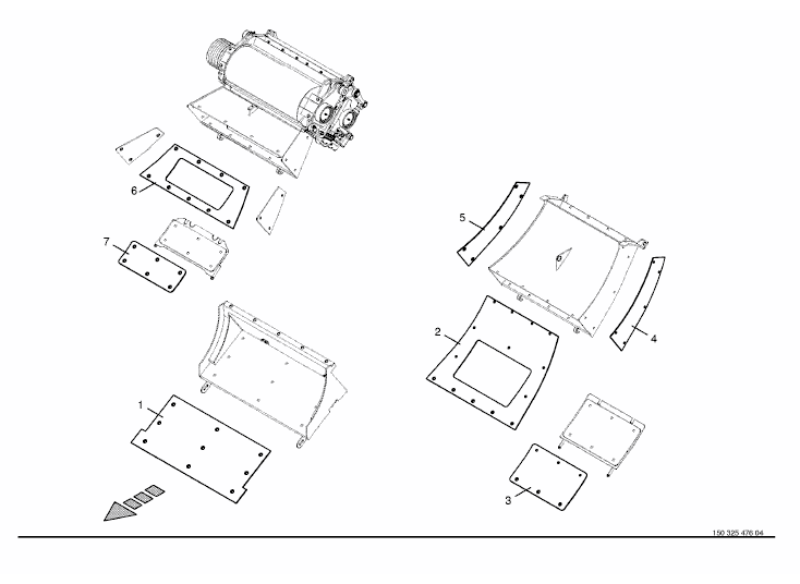 Wearing plates -HD parts -not spring-mounted