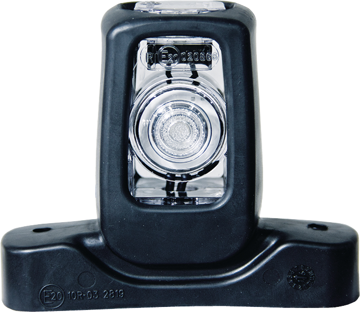 Strands breddmarkeringslampa LED, vit ljus, rak mini arm, 12-24V DC