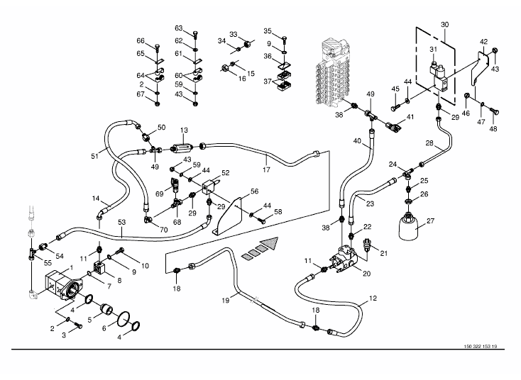 Hydraulics - pump 2 times / storage chorging valve