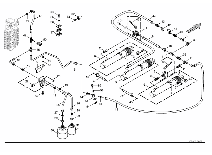 Hydraulics - lift 45640 row