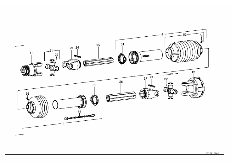 P.T.O shafts Walterscheid W2400/SC25