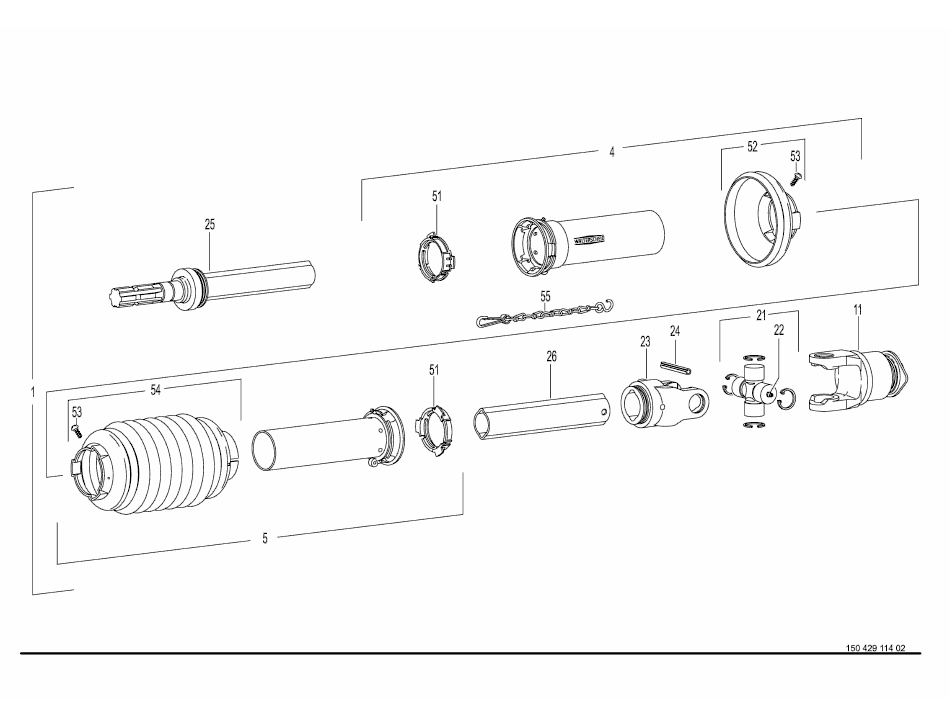 55.0 Universal shaft -Walterscheid