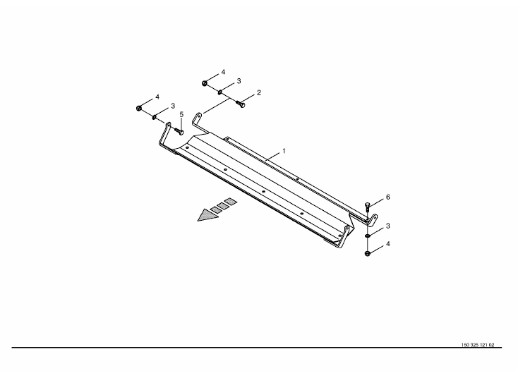 Plate below starter roller