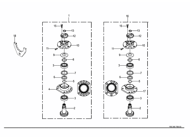 Bearing housing - SafeCut INSIDE