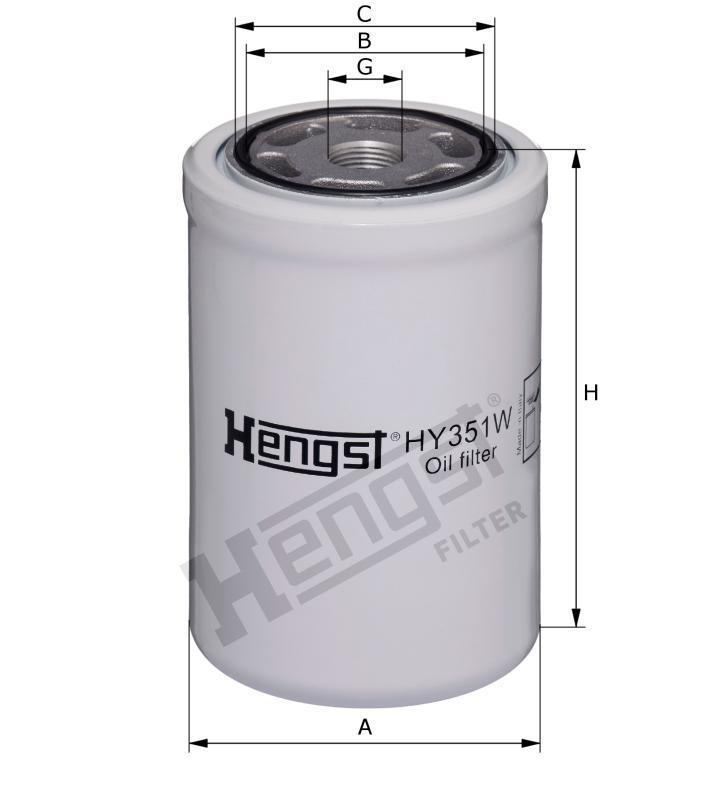 Hengst HY351W, Oljefilter-image