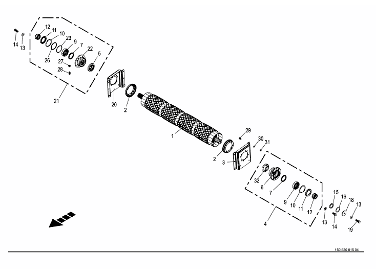 Drivrulle - övre