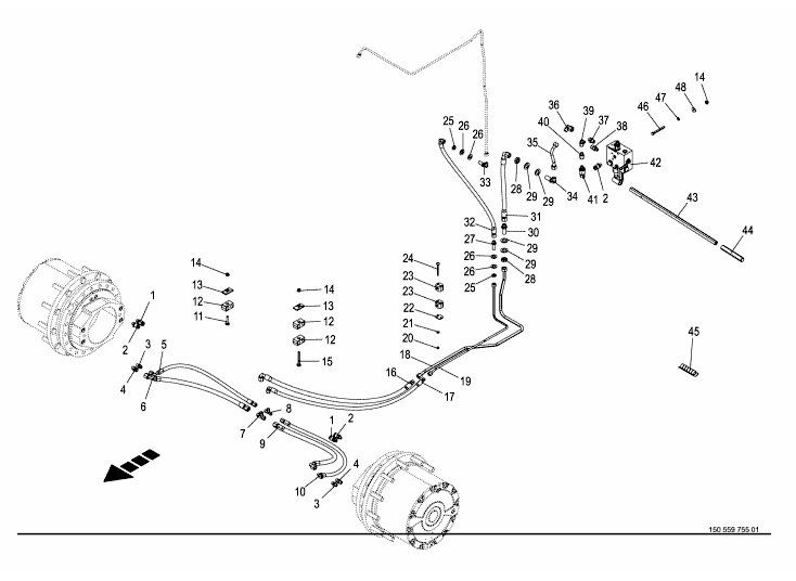 Hydraulik - broms fram