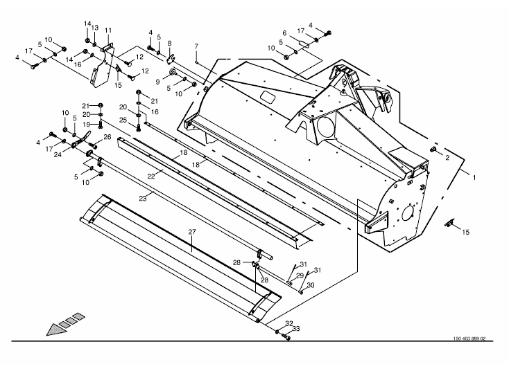 Tine conditioner housing