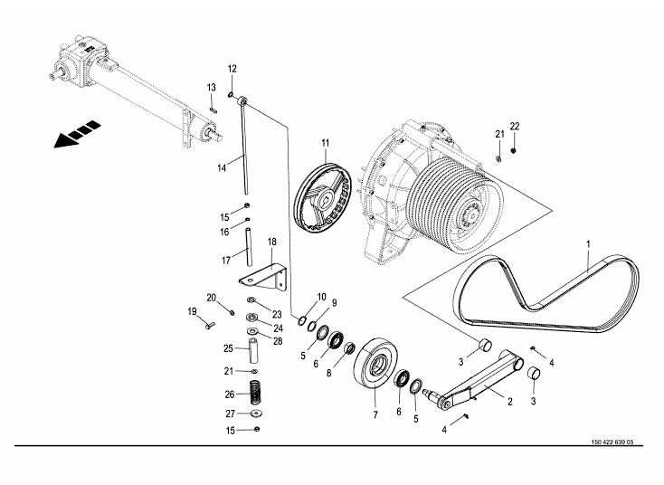 Drive engine fan