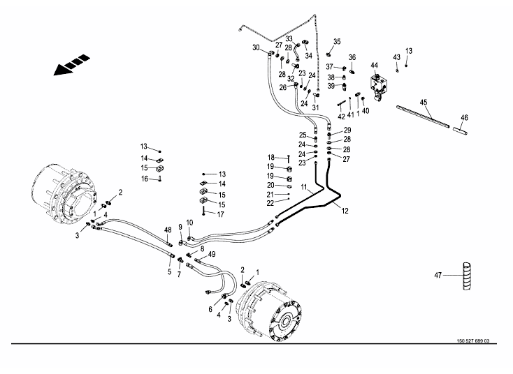 Hydraulik - broms fram