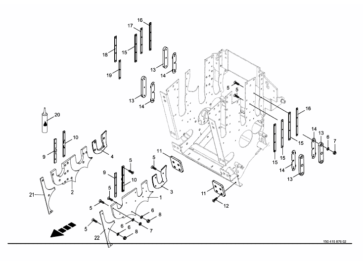 Wear plates / guidance - intake housing