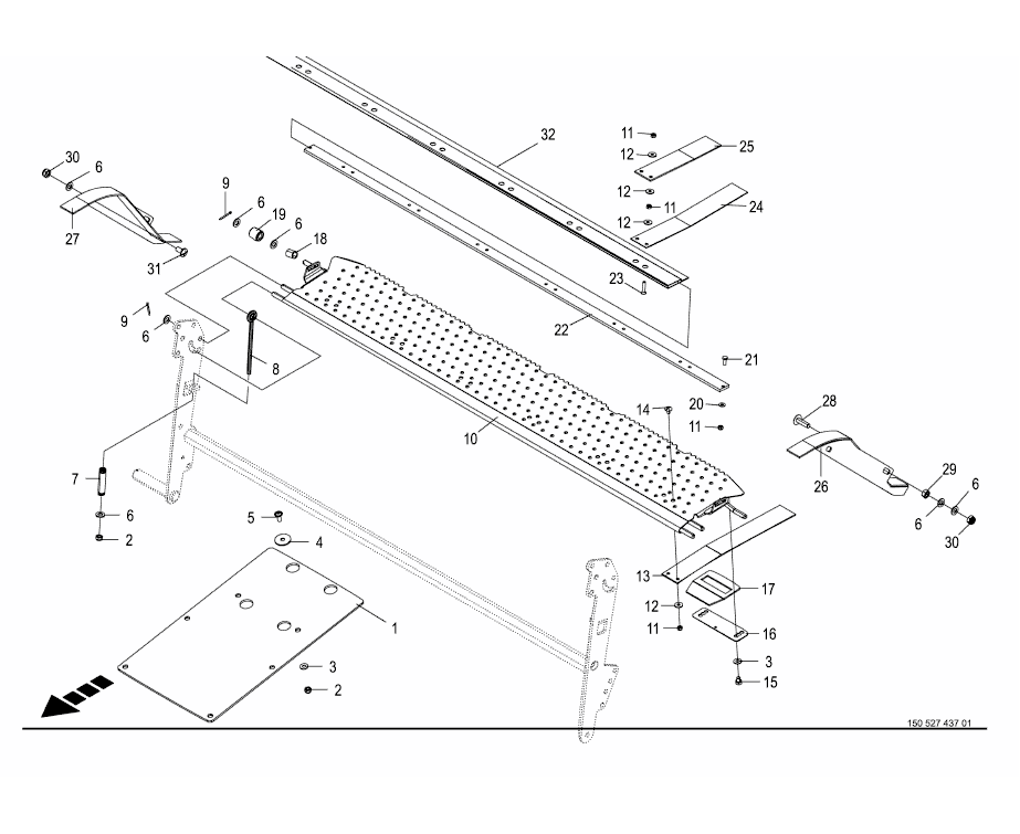 Feed rocker arm - chamber film wrapping