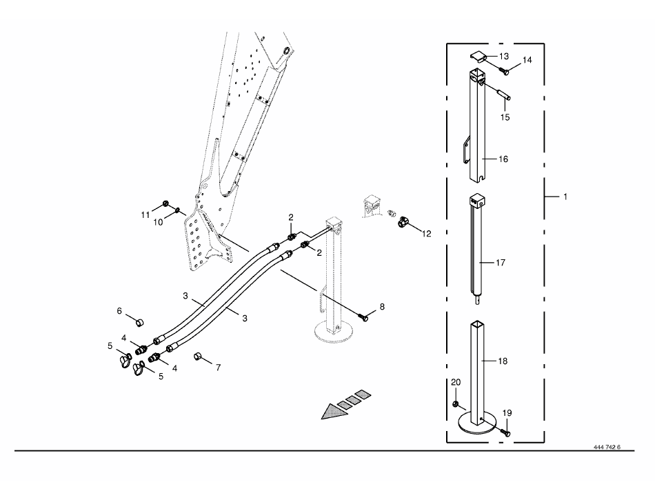 Hydraulisk stödfot