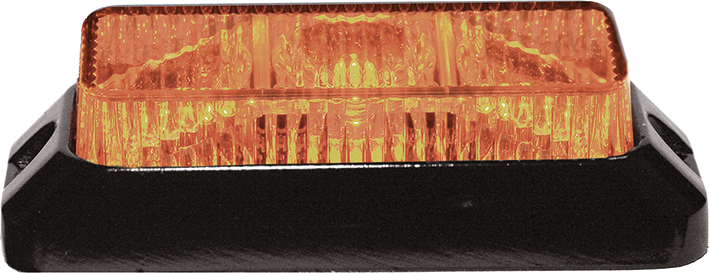 Strands blixtljus, orange LED, 3 Lysioder, klart lampglas, 12/24V, 9W-image