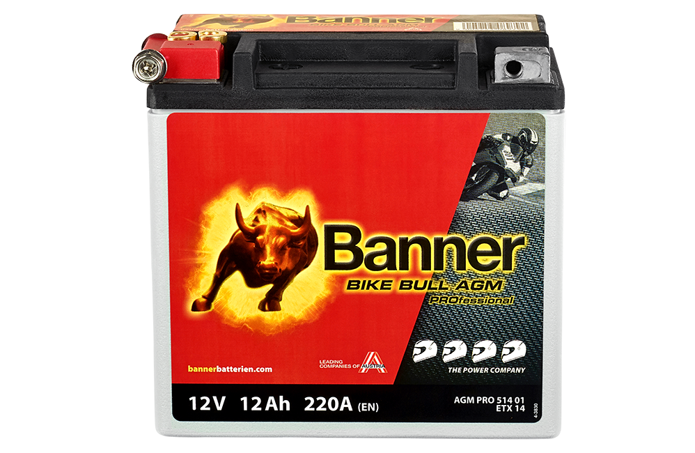 Banner Bike Bull AGM PRO ETX 14, 12V 12Ah, ETX51401-image