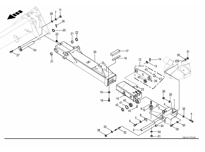 8.0 Outrigger arm