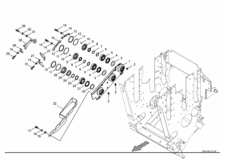 Intake rollers - bearing bottom